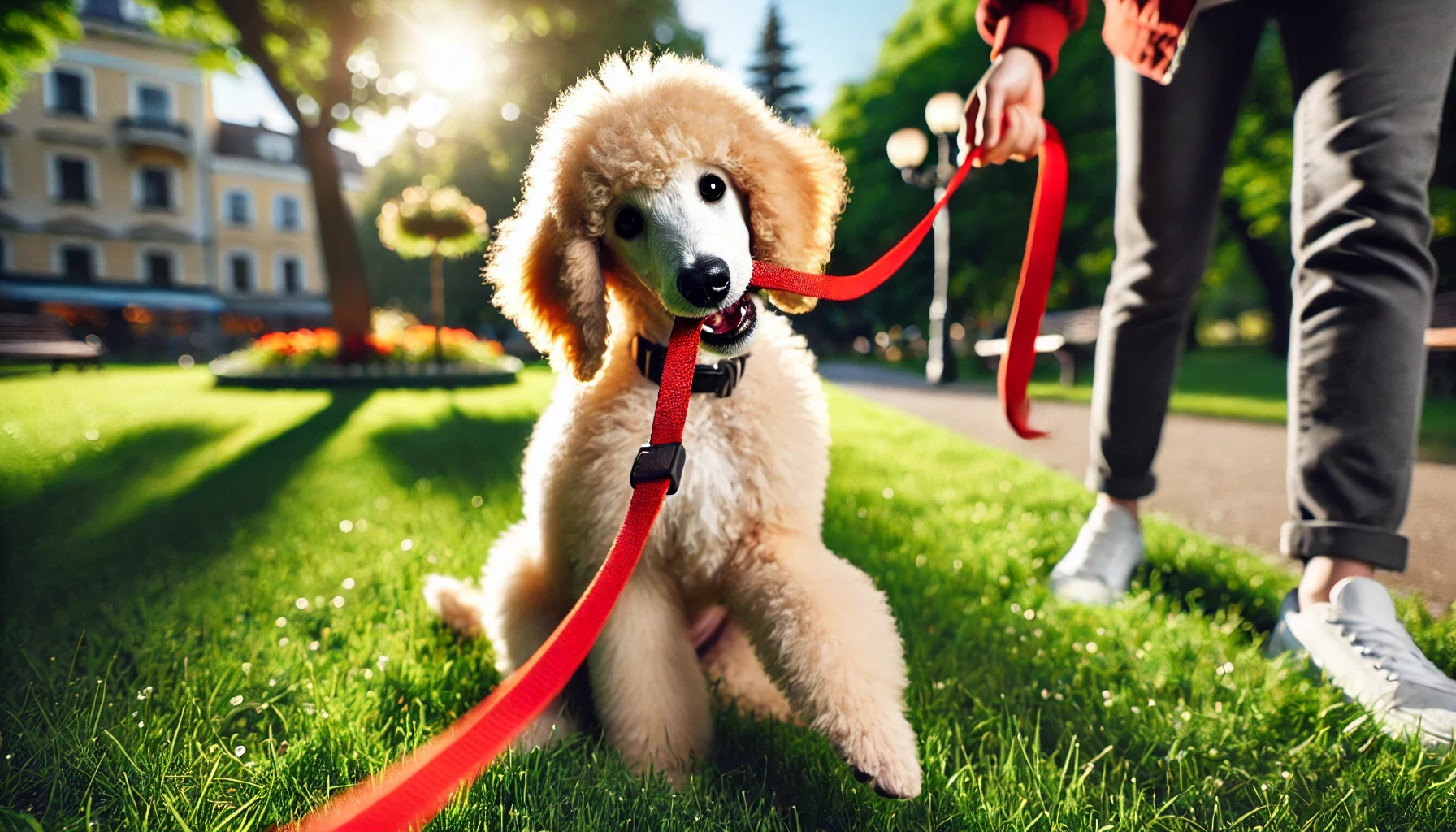 why-does-my-7-month-old-standard-poodle-chew-on-its-leash-during-walks